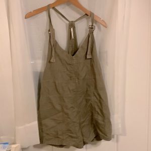 Free people overall romper in Olive